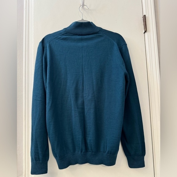 Bigotti Men’s Zip up Mock Neck Wool Blend Cardigan Sweater Zip Up Size S - Picture 5 of 14